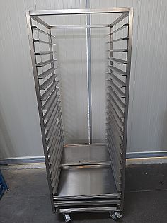 RABLJENA VOZIČKA ZA PEKARSKE PLADNJE (2 KOS, INOX)